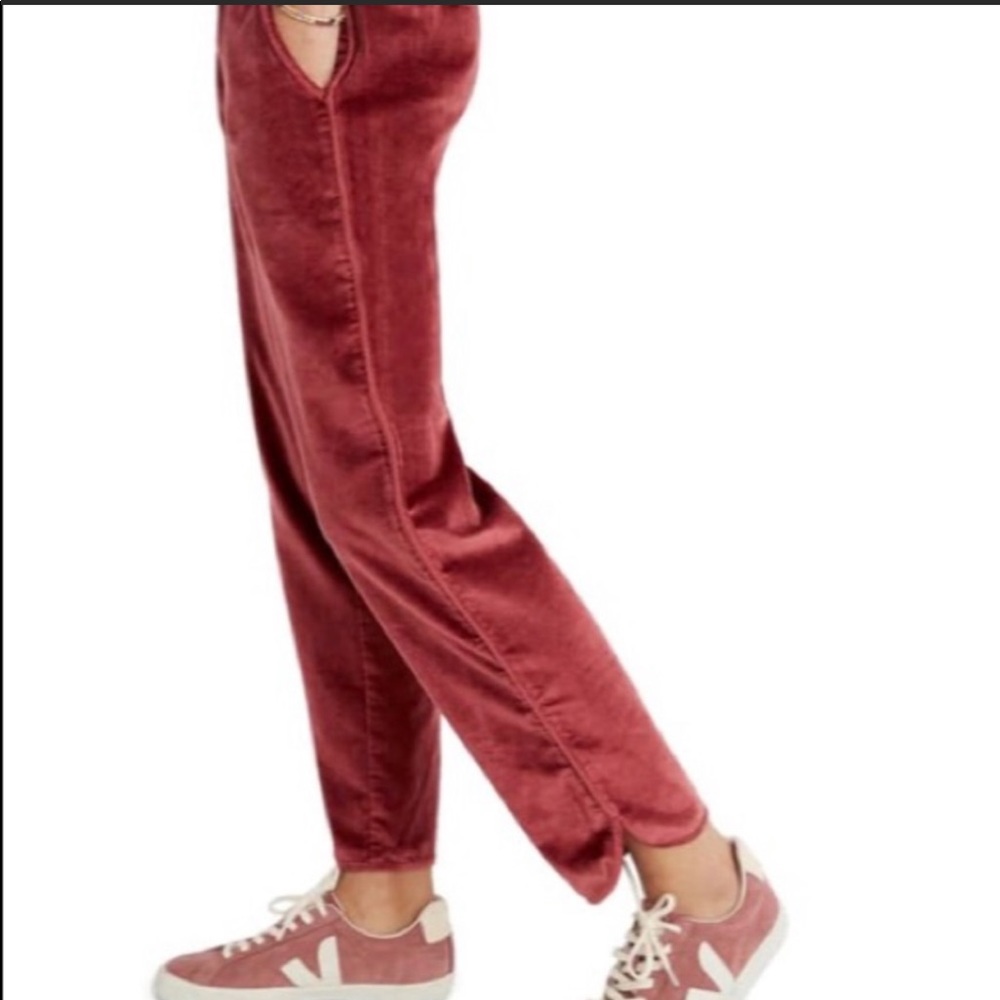 NWOT Beautiful Madewell Velvet Track Pants - Picture 2 of 8